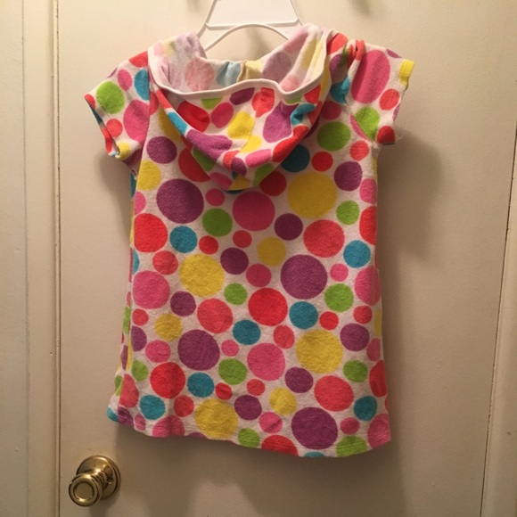 OP Terry Cloth Coverup w/ Colorful Dots - Size S - Picture 2 of 2